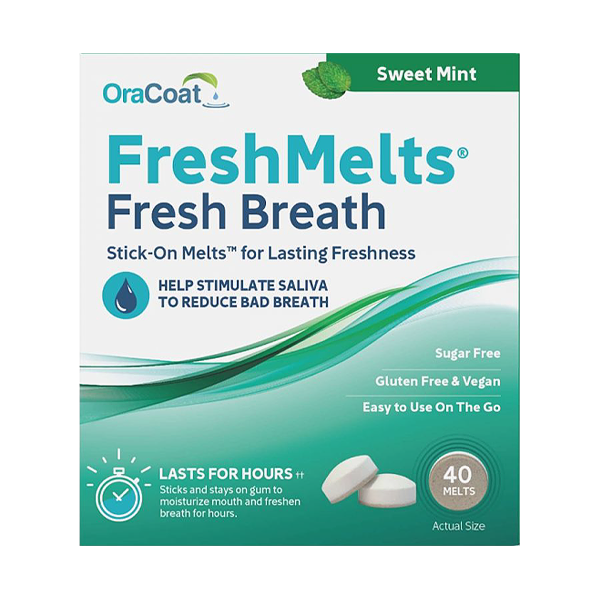 OraCoat FreshMelts for Bad Breath - Sweet Mint - 40 Discs