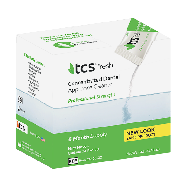 TCS Fresh Concentrated Dental Appliance Cleaner - Mint - 24ct